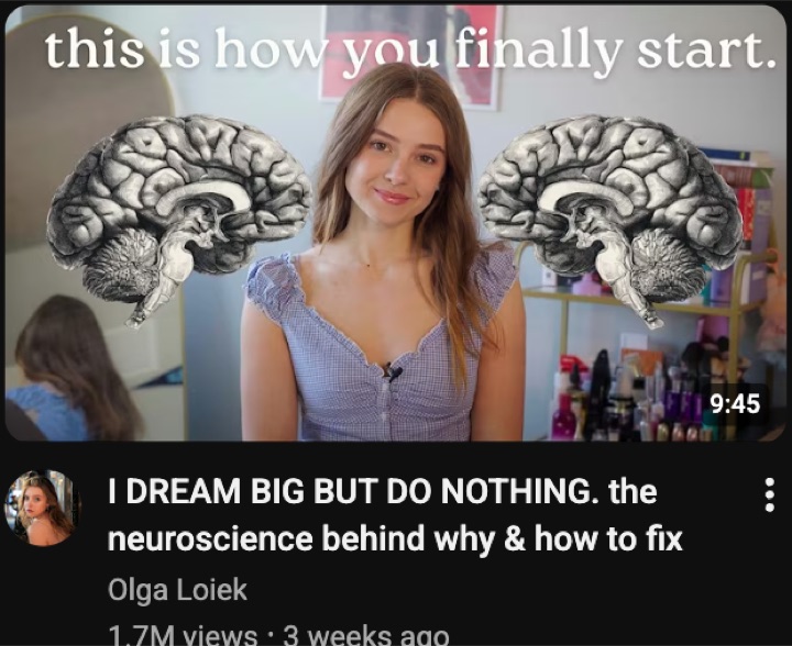 I DREAM BIG BUT DO NOTHING. the neuroscience behind why and how to fix