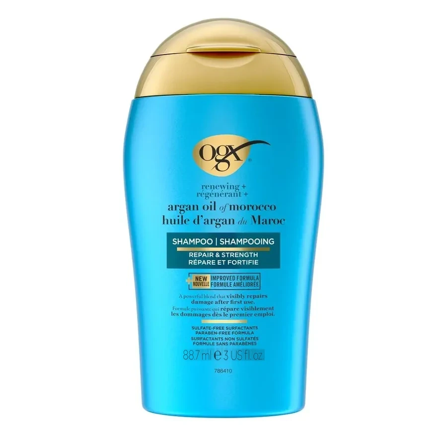 A shampoo bottle on a plain white background, the kind of photo already on a shop page.